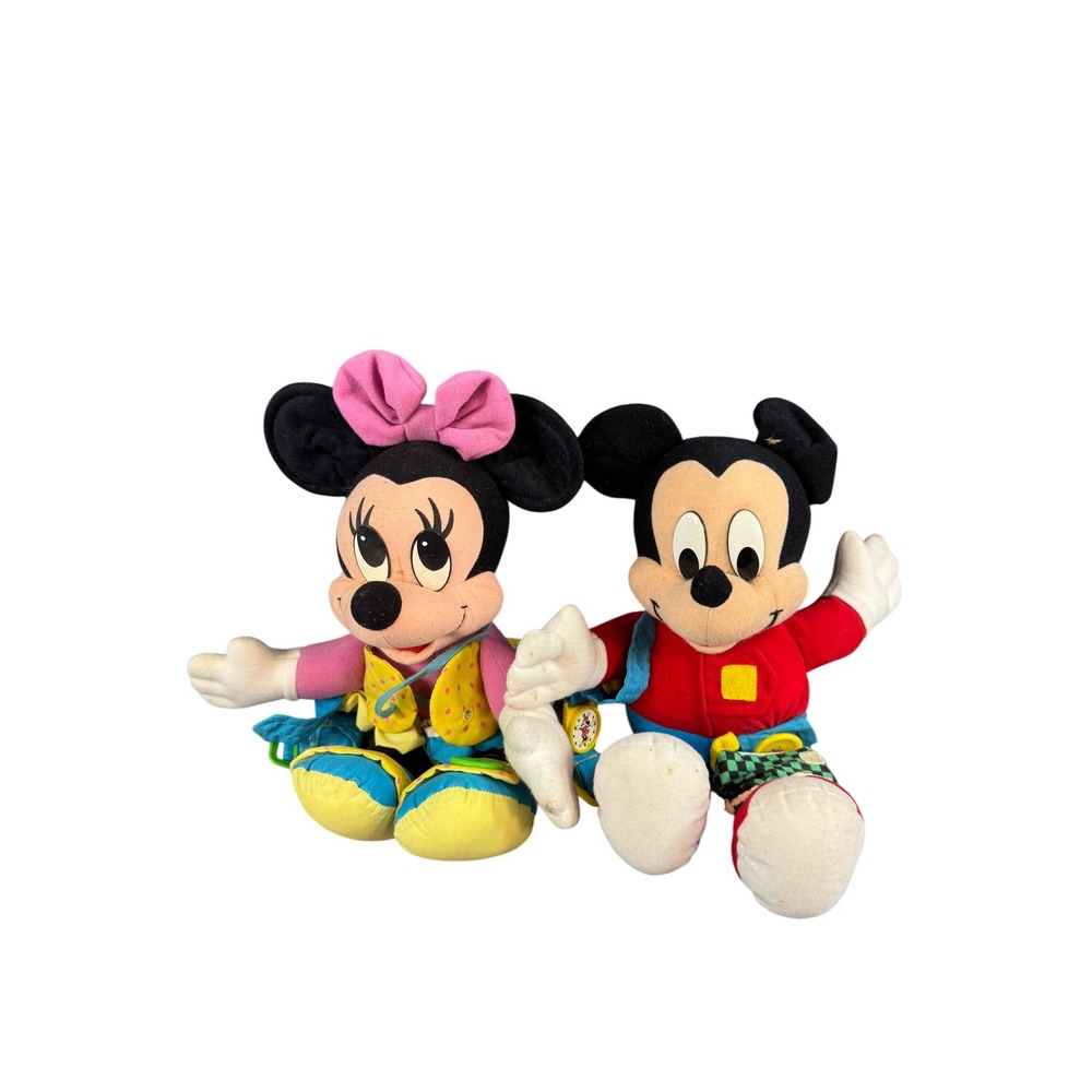 Vintage 1992 Mattel Disney Mickey Minnie Mouse Dressing Made Easy Plush Set 90s